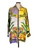 Versace Print Yellow 3/4 Sleeve Blouse Size L (estimated) - photo 1