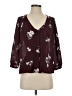Collective Concepts 100% Polyester Burgundy 3/4 Sleeve Blouse Size S - photo 1