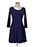 Forever 21 Solid Blue Casual Dress Size L - photo 1