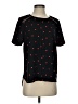Essentiel Antwerp 100% Polyester Hearts Black Short Sleeve Top Size EU 36 / US 6 - photo 1