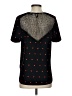 Essentiel Antwerp 100% Polyester Hearts Black Short Sleeve Top Size EU 36 / US 6 - photo 2