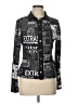 Shein Print Black Long Sleeve Blouse Size L - photo 1