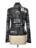 Shein Print Black Long Sleeve Blouse Size L - photo 2