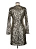 Maia 100% Polyester Metallic Silver Cocktail Dress Size 6 - photo 2