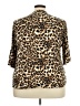 Spin Animal Print Brown 3/4 Sleeve Blouse Size 3X - photo 2