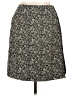 Merona 100% Polyester Paisley Black Casual Skirt Size 10 - photo 1