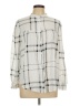Unbranded Plaid Silver Long Sleeve Blouse Size L (estimated) - photo 1