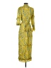 Rhode 100% Viscose Yellow Casual Dress Size S - photo 2
