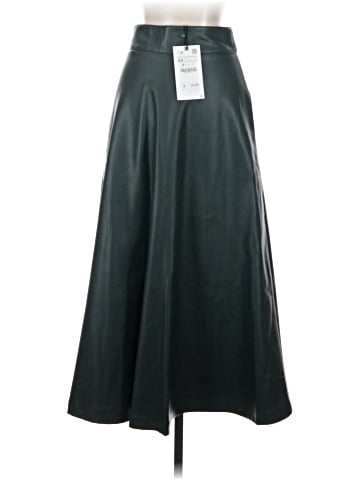 Zara Faux Leather Skirt (view 2)