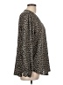 Lush Animal Print Black Long Sleeve Blouse Size 1X - photo 4