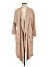 Joan Vass New York 100% Polyester Tan Trenchcoat Size L - photo 1