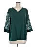 Que Zhu Teal 3/4 Sleeve Blouse Size M - photo 1