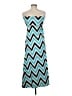 Chances R Chevron-herringbone Teal Casual Dress Size M - photo 2