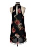 Olivaceous 100% Polyester Floral Black Casual Dress Size M - photo 2