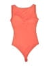Amisu Solid Orange One Piece Swimsuit Size S - photo 1