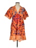 Unbranded 100% Polyester Paisley Orange Casual Dress Size S - photo 1