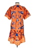 Unbranded 100% Polyester Paisley Orange Casual Dress Size S - photo 2
