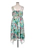 Torrid 100% Polyester Tropical Teal Casual Dress Size Lg Plus (0) - photo 2