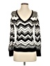 White House Black Market Chevron-herringbone Silver Pullover Sweater Size XS - photo 1