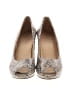 Stuart Weitzman Tweed Gold Green Heels Size 8 1/2 - photo 2