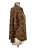 Motto Animal Print Brown Long Sleeve Blouse Size 6 - photo 4