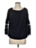 Ann Taylor LOFT 100% Rayon Black 3/4 Sleeve Blouse Size M - photo 1