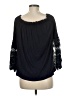 Ann Taylor LOFT 100% Rayon Black 3/4 Sleeve Blouse Size M - photo 2