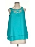 DR2 100% Polyester Teal Sleeveless Blouse Size S - photo 1