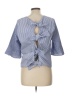 Unbranded Blue 3/4 Sleeve Blouse Size L (estimated) - photo 2
