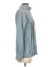 Barrie Pace 100% Silk Blue Long Sleeve Silk Top Size 4 - photo 4
