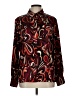 Bar III Paisley Burgundy Long Sleeve Blouse Size L - photo 1