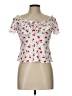 Shein Curve Red White Short Sleeve Blouse Size 12 Plus (0) - photo 1