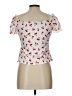 Shein Curve Red White Short Sleeve Blouse Size 12 Plus (0) - photo 2