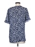 West Kei 100% Polyester Blue Short Sleeve Blouse Size S - photo 2