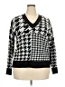 Caren Sport 100% Acrylic Houndstooth Black Pullover Sweater Size 3X - photo 1