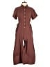 Lush Solid Brown Jumpsuit Size S - photo 1