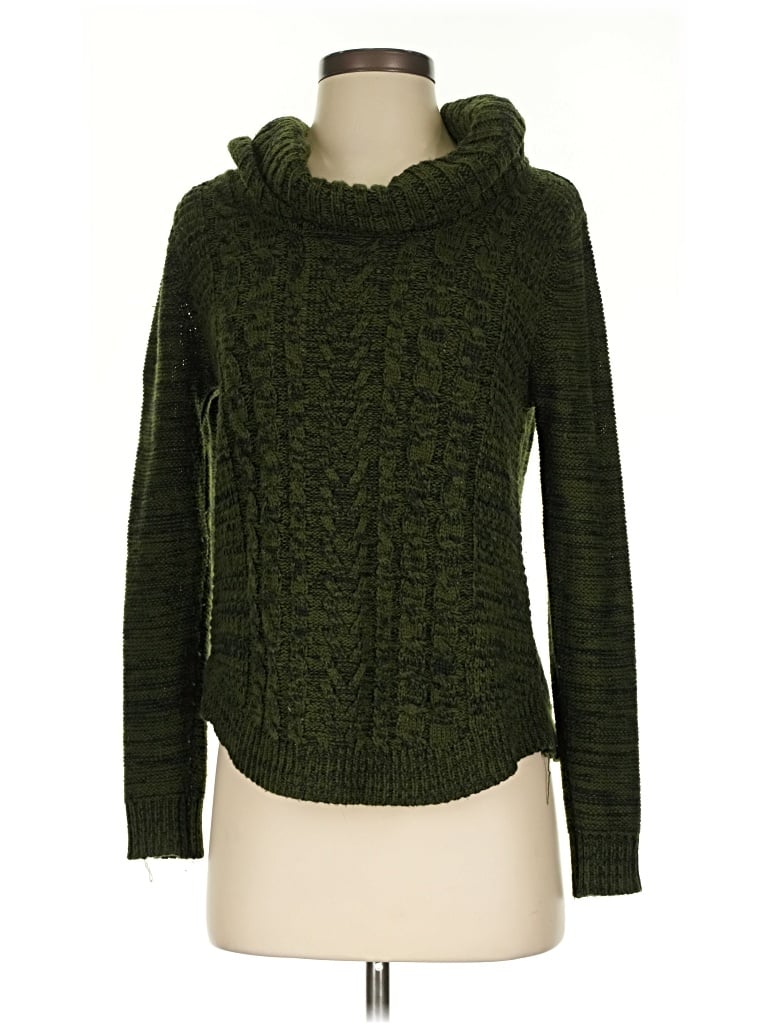 Pre-owned It's Our Time Turtleneck Sweater In Green