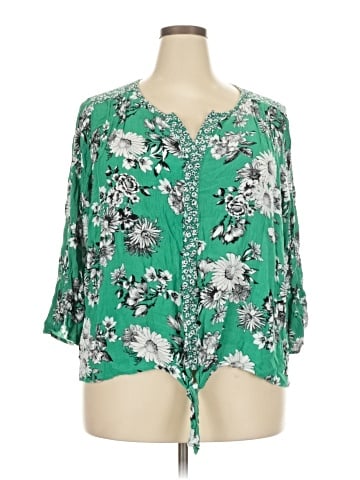 Ava James 3/4 Sleeve Blouse (view 1)