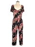 24/7 Maurices Floral Black Jumpsuit Size M - photo 1