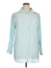 Unbranded Teal 3/4 Sleeve Button-Down Shirt Size XL (estimated) - photo 1