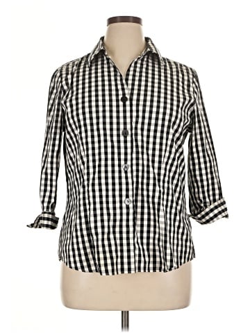 Foxcroft 3/4 Sleeve Button-Down Shirt (view 1)