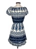 Assorted Brands 100% Rayon Paisley Blue Casual Dress Size S - photo 2