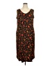 IMAN Print Black Casual Dress Size 2X (petite) - photo 1
