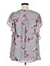 Torrid 100% Polyester Gray Short Sleeve Blouse Size 1X Plus (1) - photo 2