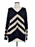 Cecico 100% Acrylic Chevron-herringbone Blue Pullover Sweater Size M - photo 1