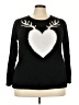 Style&Co Hearts Black Pullover Sweater Size 3X - photo 1