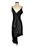 Boohoo 100% Polyester Metallic Silver Cocktail Dress Size 4 - photo 1
