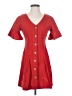 RD Style 100% Cotton Red Casual Dress Size XS - photo 1