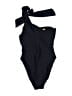 J.Crew Solid Black Blue One Piece Swimsuit Size 6 - photo 2