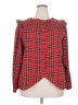 Shein Curve Plaid Red Long Sleeve Blouse Size 18 Plus (3) - photo 1